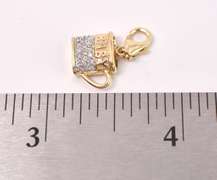 Precious "BABY" Cup Diamond Charm in 14K Yellow Gold