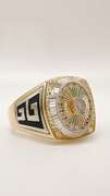 Men's 14kt Solid Yellow Gold, Onyx, & CZ Ring