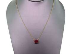 14kt Yellow Gold & Ruby Pendant Necklace