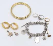Group Lot of Vintage 925 Sterling Silver Jewelry