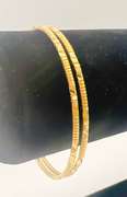 Set of 2x 22kt Solid Yellow Gold Bangle Bracelets