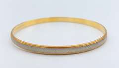 21kt Solid Yellow & White Gold Bangle Bracelet