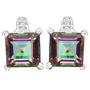3 1/4ct MYSTIC GEMSTONE STERLING EARRINGS