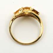 Cute 3 Citrine Ring