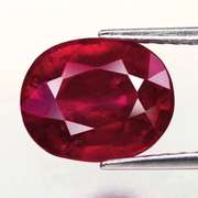 Fantastic 4.56ct oval cut rich blood red Ruby