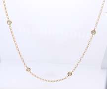 Dreamy Yellow Gold Diamond Station Necklace