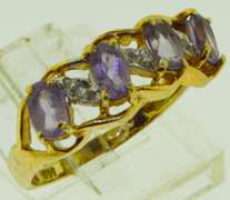 10KT Yellow Gold Amethyst Ring