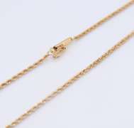 Simple Yellow Gold Rope Chain Necklace