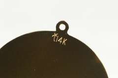 14K Yellow Gold Star of David Hebrew Jewish Diamond Medallion Pendant