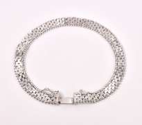 Stunning Fancy Weave Style Bracelet in 14K White Gold