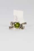 Sterling Silver Natural Peridot Gemstone Ring