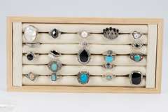 .925 Sterling Silver Curated 20 Ring Lot Various Sizes & Stones