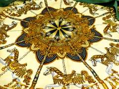 Vintage 1993 Hermes Luna Park Silk Scarf