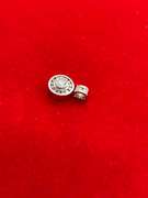 14K WHITE GOLD AND DIAMOND PENDANT.