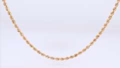 Simple Yellow Gold Rope Chain Necklace