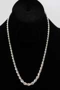 Sterling Silver Graduated Rope Itailian 6mm Wide Necklace Pure 925 Link Chain 20"