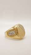 Men's 14kt Solid Yellow Gold & CZ Ring