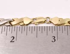 Stunning "XO" Style Necklace in Two-Tone Gold