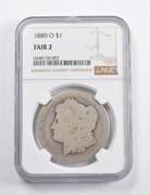 FAIR 2 1880-O Morgan Silver Dollar NGC