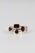 Sterling Silver Natural Garnet Gemstone Ring