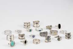 .925 Sterling Silver Curated Ring Set Lot of 20 Rings