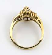 Glittering Sapphire and Diamond Ring