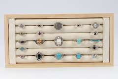 Sterling Silver Simulated Stone & Synthetic Opal Ring Lot