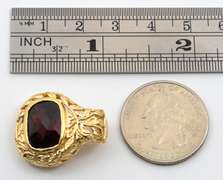 Stunning Bezel Set Garnet Pendant