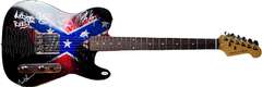 Lynyrd Skynyrd Autographed Signed Flag Graphics Guitar AFTAL UACC ACOA