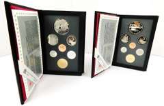 2 Canadian Proof Coin Sets w/Silver Coins