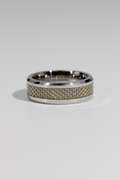 Men's Cobalt Shiny Grey Carbon Fiber Wedding Band Ring Size 10