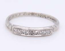 Vintage Platinum approximate 0.50ctw Diamond Band