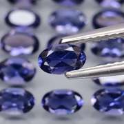 Stunning 4.11ct high luster blue violet Iolite set