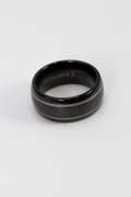 8mm Tungsten Carbide Two Gray Line Wedding Band Comfort Fit Ring Size 5