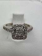 CERTIFIED LADIES 14K WHITE GOLD AND DIAMOND RING