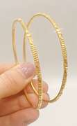 Set of 2x 22kt Solid Yellow Gold Bangle Bracelets