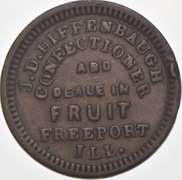 1863 J. D. Diffenbaugh Civil War Token IL 320C