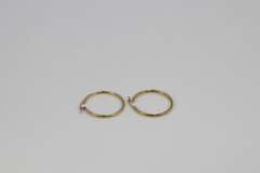 10k Yellow Gold Lever Back Hoop Earring Set Lot of 5 Pairs Various Sizes