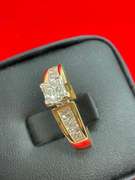 CERTIFIED 18K GOLD AND DIAMOND ENGAGEMENT RING