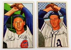 2 Bowman 1952 Baseball Cards
