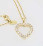 Mémoire 18k Yellow Gold Diamond Heart Pendant Necklace