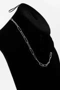 .925 Sterling Silver 4mm Paperclip Chain 16 Inches