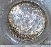 1884-O Morgan Dol  PCGS MS-64 Magnificent Rev toning