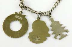 Vintage Sterling Christmas Charm Bracelet