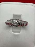 CERTIFIED LADIES 14K WHITE GOLD AND DIAMOND RING