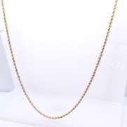 Simple Yellow Gold Rope Chain Necklace