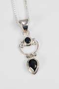 Sterling Silver Black Onyx Gemstone Pendant