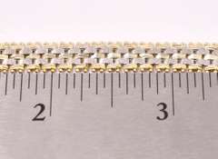 Wonderful Weave Style Fancy Link Bracelet in 14K Two-Tone Gold