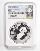 MS70 2020 (S) China 10 Yuan Silver Panda First Releases - Signed - NGC