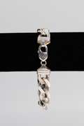 .925 Sterling Silver 13mm Figaro Link Bracelet 9 Inches